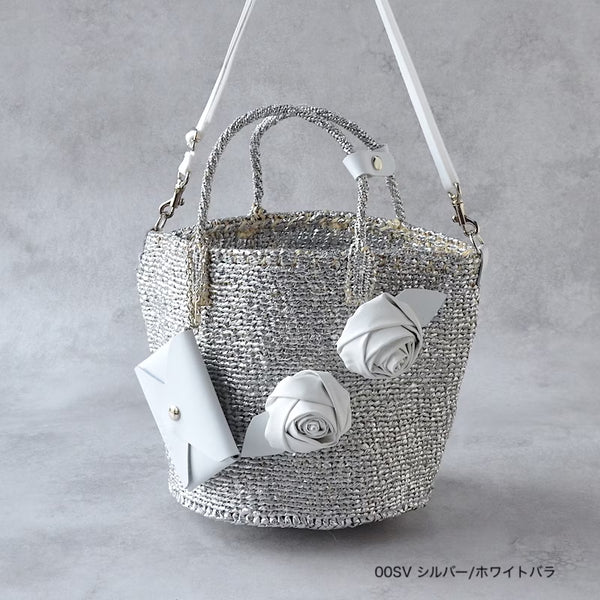 M ローズサイザルバスケット2ウェイ BA-230