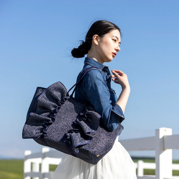 【一部予約】L ネイプルズラッフルトートメタリック-Lサイズ- TT-288MT-L