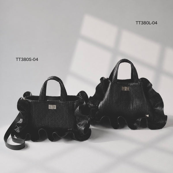 ラフィアトリムラッフル2ウェイバッグ-Sサイズ- TT-380-S
