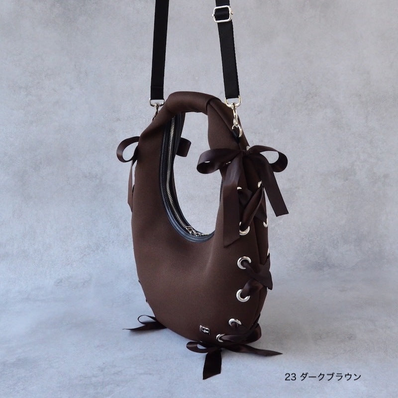 【SALE 40%OFF】S ネイプルズ アイレットリボン2ウェイエッグホーボーバッグ SH-992