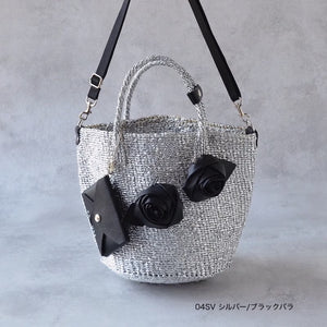 M ローズサイザルバスケット2ウェイ BA-230