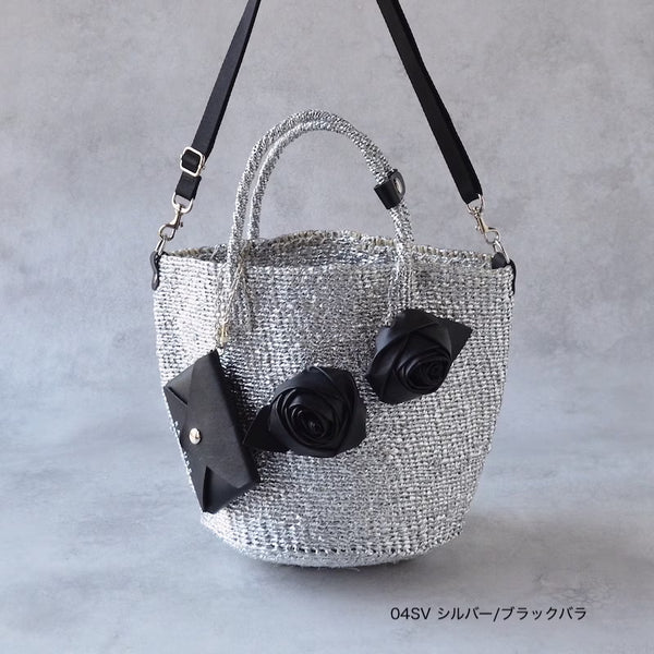 M ローズサイザルバスケット2ウェイ BA-230
