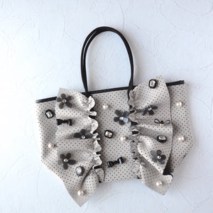 【予約】M ネイプルズラッフルトート-midiumサイズファスナー- パンチング TT-288PU-MBSF