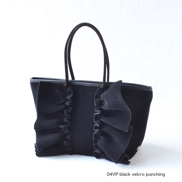 【予約】M ネイプルズラッフルトート-midiumサイズファスナー- パンチング TT-288PU-MBSF