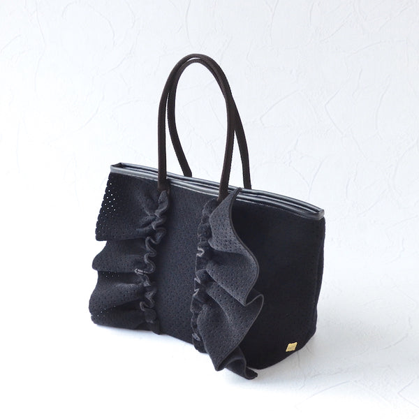 【予約】M ネイプルズラッフルトート-midiumサイズファスナー- パンチング TT-288PU-MBSF