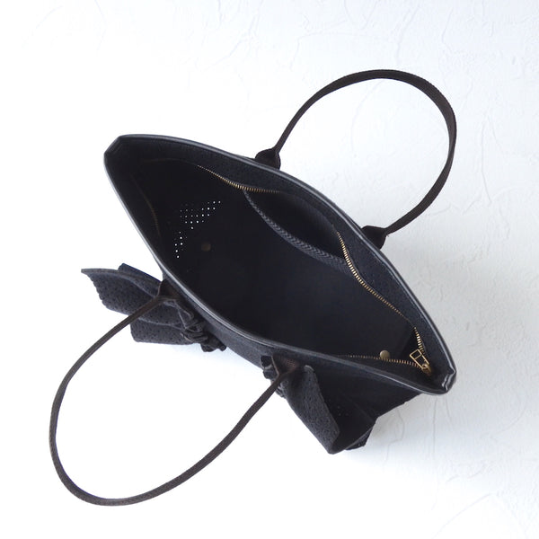 【予約】M ネイプルズラッフルトート-midiumサイズファスナー- パンチング TT-288PU-MBSF