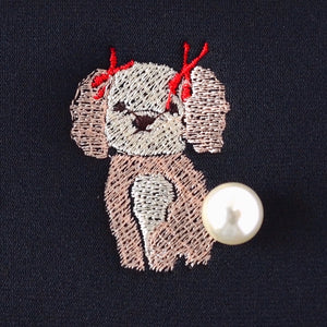 【一部予約】ネイプルズ モチーフ刺繍ポーチ Lサイズ PO-155EM-L