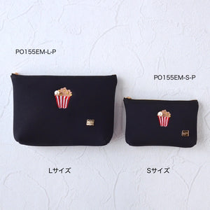 ネイプルズ モチーフ刺繍ポーチ Lサイズ PO-155EM-L