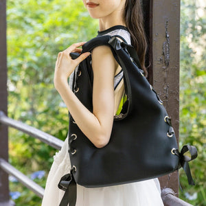 【SALE 40%OFF】L ネイプルズ アイレットリボンホーボーバッグ SH-993