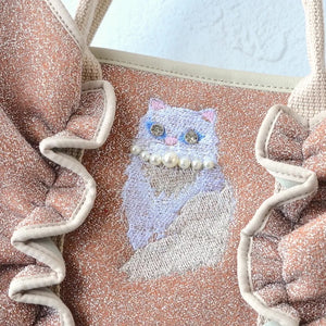 【予約】アニマルモチーフ刺繍ネイプルズ ラッフル2ウェイトート-CBSサイズ- TT-288AE-CBS