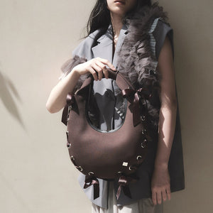 【SALE 40%OFF】S ネイプルズ アイレットリボン2ウェイエッグホーボーバッグ SH-992