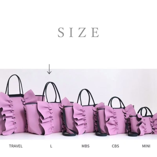 【SOLD OUT】L ネイプルズ ラッフルモチーフ刺繍トート-Lサイズ- TT-288EM-L