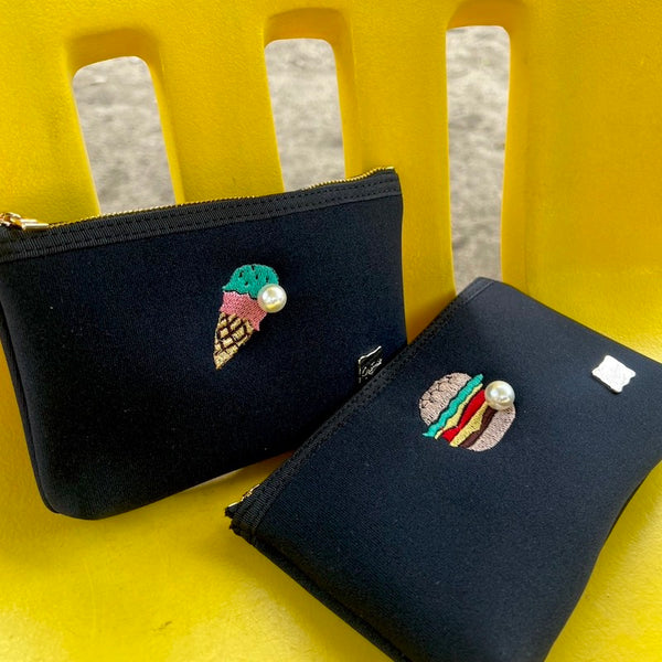 【一部予約】ネイプルズ モチーフ刺繍ポーチ -Sサイズ- PO-155EM-S