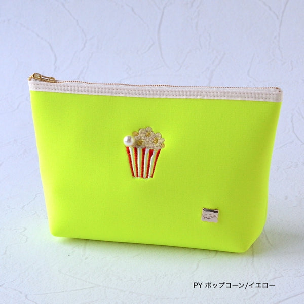 【一部予約】ネイプルズ モチーフ刺繍ポーチ Lサイズ PO-155EM-L