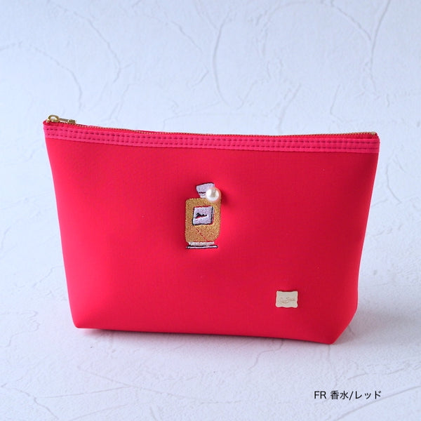 【一部予約】ネイプルズ モチーフ刺繍ポーチ Lサイズ PO-155EM-L