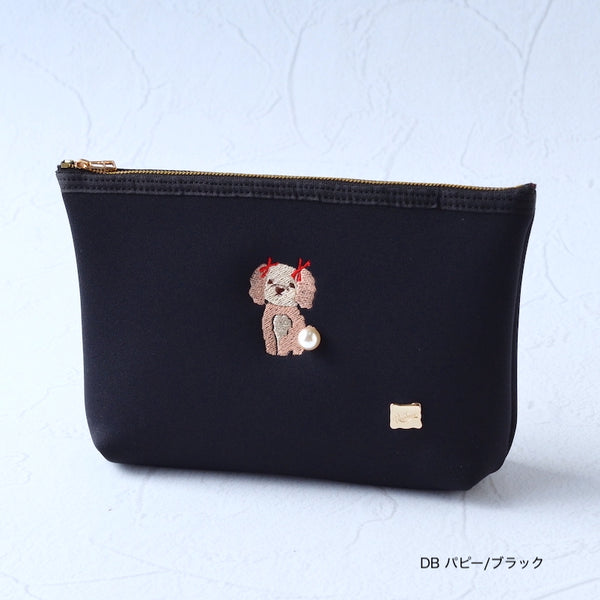 【一部予約】ネイプルズ モチーフ刺繍ポーチ Lサイズ PO-155EM-L