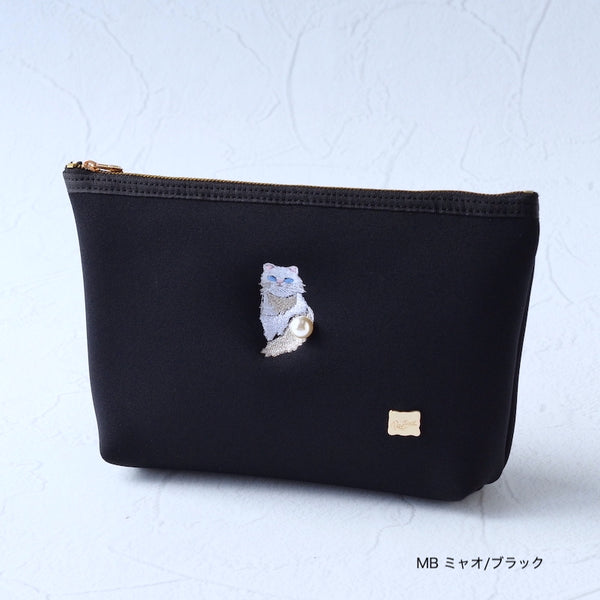 【一部予約】ネイプルズ モチーフ刺繍ポーチ Lサイズ PO-155EM-L