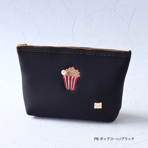 【一部予約】ネイプルズ モチーフ刺繍ポーチ Lサイズ PO-155EM-L