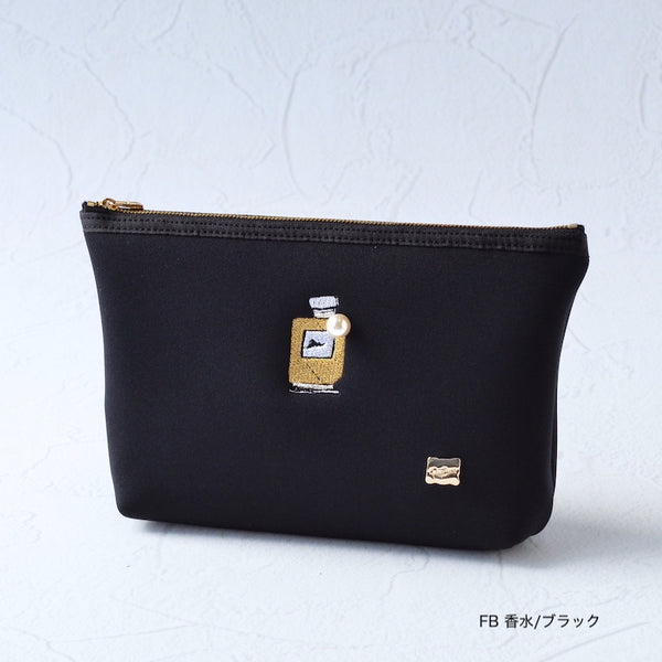 【一部予約】ネイプルズ モチーフ刺繍ポーチ Lサイズ PO-155EM-L