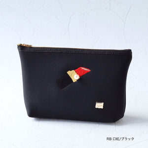 【一部予約】ネイプルズ モチーフ刺繍ポーチ Lサイズ PO-155EM-L