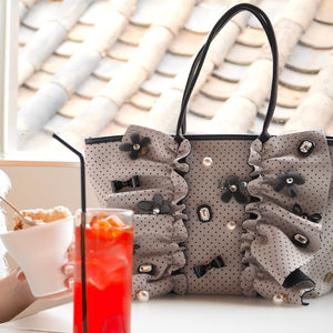 【カスタム対応】M ネイプルズラッフルトート-midiumサイズファスナー- パンチング TT-288PU-MBSF